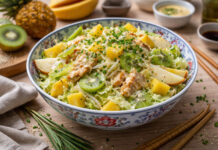 Kínai kel saláta curry öntettel recept - gastronomy