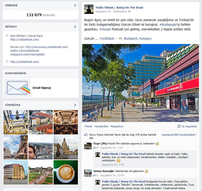 Yolda Olmak Facebook oldala