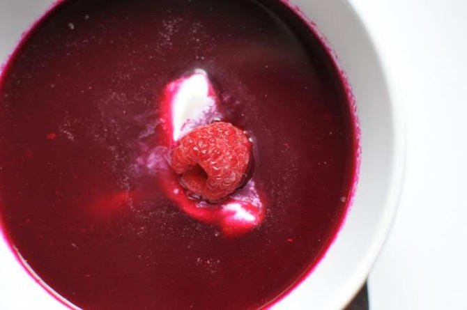 Málnás céklaleves recept