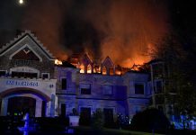 Kigyulladt a Borostyán Med Hotel tetőszerkezete