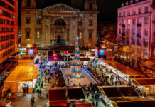 Karácsonyi vásár, Budapest, Szent István tér, Bazilika