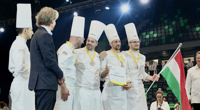 A magyar Bocuse d’Or csapat továbbjutott az európai válogatón Bocuse d'Or magyar csapat - legjobb tányér - gasztronómia