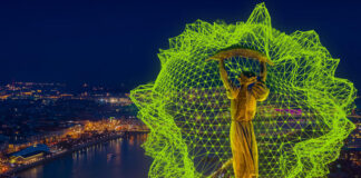 Szabadság-szobor, Budapest - drón show