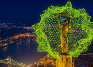 Szabadság-szobor, Budapest - drón show