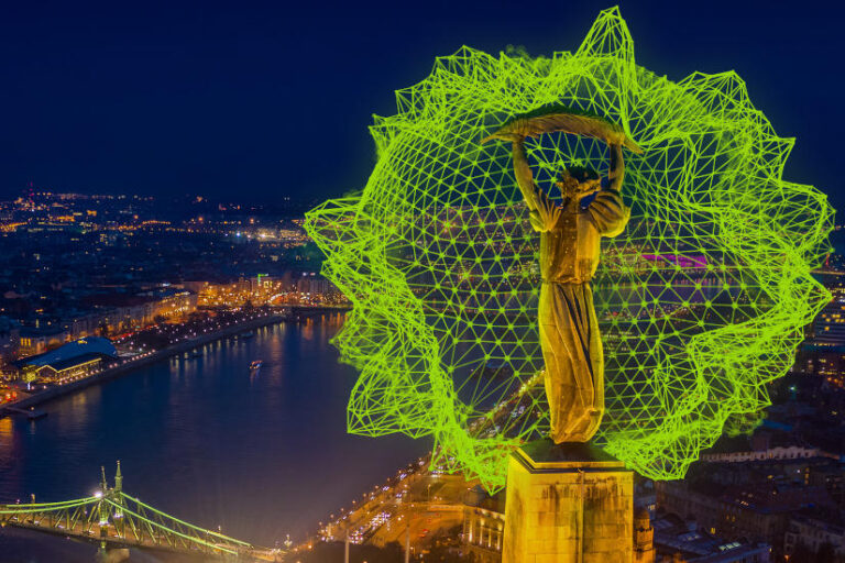 Szabadság-szobor, Budapest - drón show