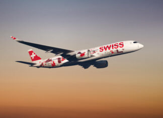 A SWISS első Airbus A350-ese menetrend szerinti járaton debütált Swiss Air Lines International légitársaság, Airbus A350 - turisztika