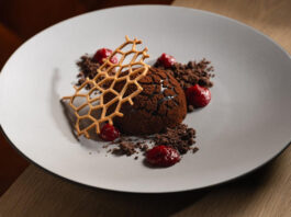 Csokoládé Dome desszert - gasztronómia