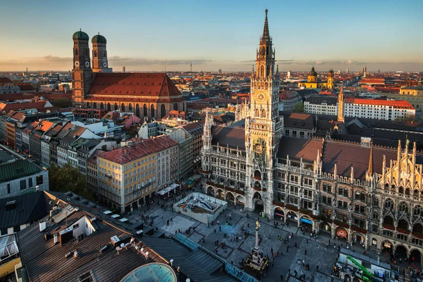 München főtér, Bajorország főváros - turisztika, kiutaztatás